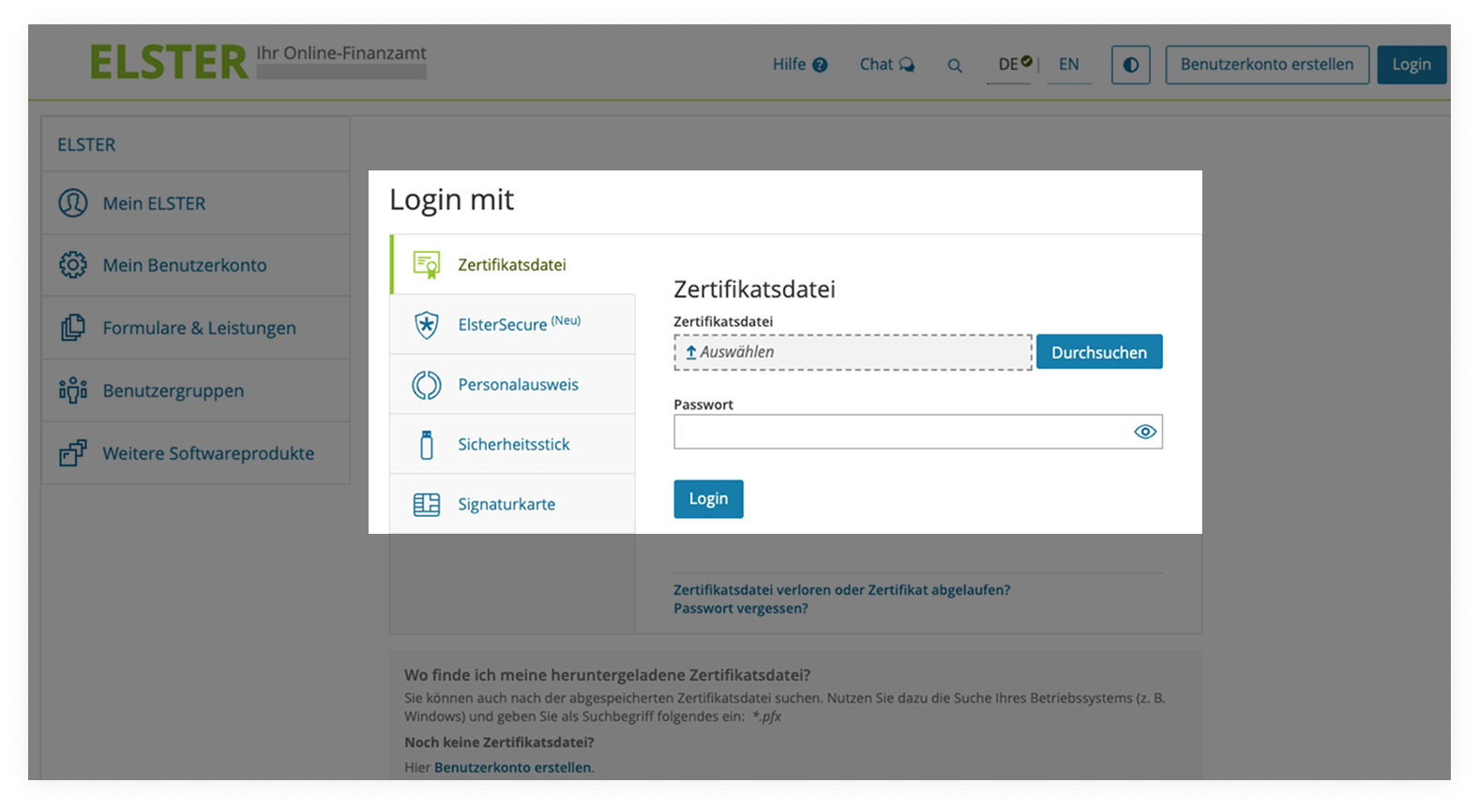 MeinElster_Startup
