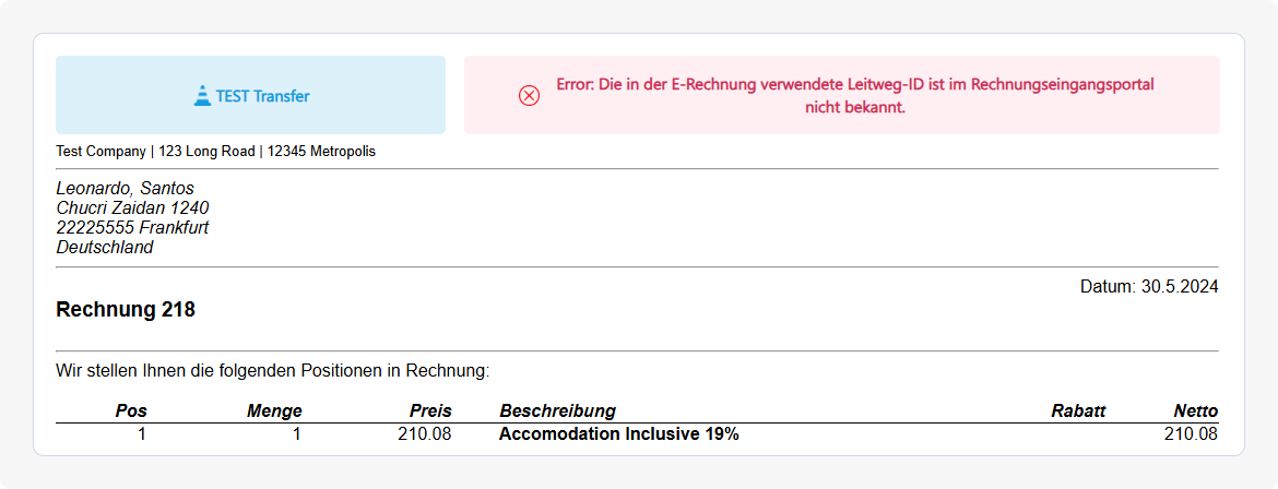 E-Invoicing Detail
