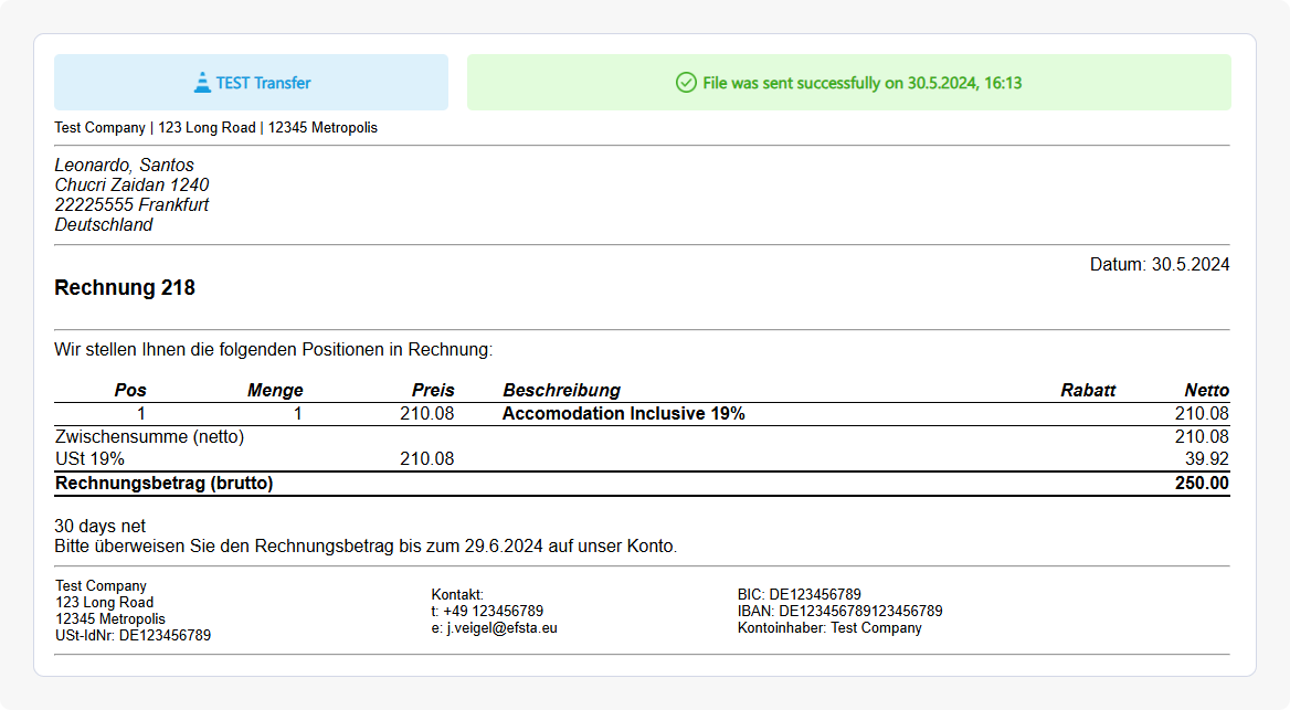 E-Invoicing Detail